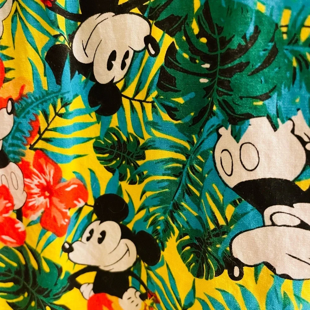 Disney Mickey Hawaiian Men's Floral Mickey Mouse Shirt - Multicolor - Picture 4 of 5